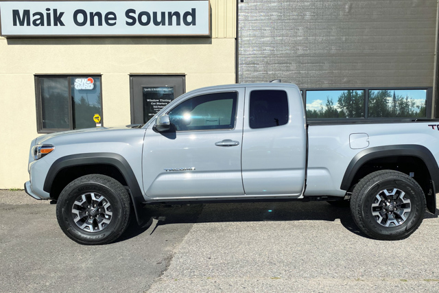 Toyota 2020 Tacoma with professional window tint in North Bay